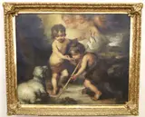 Esteban Murillo, The Christ Child and the Infant John the Baptist with a Shell, Early 20th century oil painting after the work of Spanish artist Bartolome Esteban Murillo which is not in the collection
