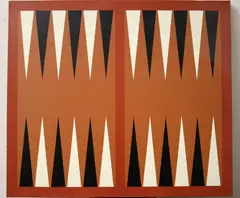 Elliott Thompson, Backgammon III, 1972, Acrylic on canvas