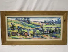 Richard D Schultz, Farm and Silo, 1972, Oil on canvas
