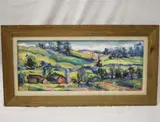 Richard D Schultz, Farm and Silo, 1972, Oil on canvas