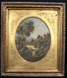 Otto von Thoren, Italianate Landscape, Oil on board