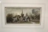 English School, The Schoolhouse, Watercolor on paper