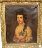 Portrait of a Lady by English School, Oil on canvas after a painting by Thomas Gainsborough, sold May 2025