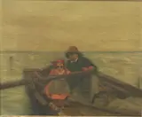 The Helping Hand by French School, Oil on canvas after the 1881 painting by French realist artist Emile Renouf, sold May 2025