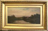 Landscape with a River by Continental School, Oil on board painting, sold May 2025
