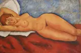 Marianne Koromilas, Modigliani's Reclining Nude, 1979, Oil on canvas