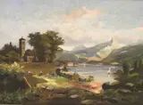 Italian School, Isola Bella, Oil on canvas