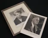 Two autograph signed and inscribed black and white portrait photographs by Franklin D. Roosevelt and Eleanor Roosevelt, Eleanor Roosevelt photograph by Peck Bros, sold May 2025