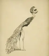 David Levine, Count Robert de Montesquieu, 1968, Lithograph on paper