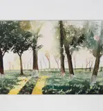 American School, Small Opening in the Forest, Watercolor on paper