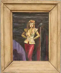 Charles Hoover, Portrait of a Singer, circa 1950, Oil on canvas