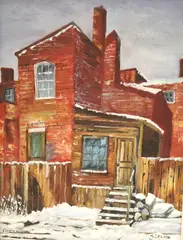 Baltimore's First Snow by H Ireton, Oil on canvas, offered Jun 2025
