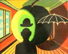 R. D. Bissett, The Apple of my Eye, 1987, Acrylic on board