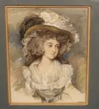 George Romney, Sarah Ley, Watercolor portrait of Sarah Ley, also known as Mrs