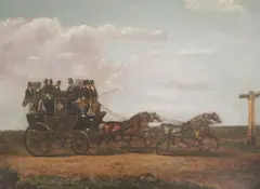 Henry Thomas Alken, Coaching Scene, Oil on canvas