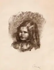 Pierre-Auguste Renoir, Claude Renoir, Verso label indicates lithograph published by Ambroise Vollard (French, 1866–1939)