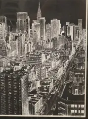 Sandra Finkenberg, New York City Skyline, Pencil signed lower right hand corner