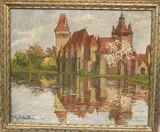 Hildegarde Hamilton, Castle View, Oil on canvas