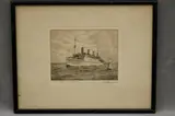 Oswald F. Pennington, RMS Empress of Australia, Pencil signed bottom right