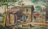 American School, Laundry Day, Watercolor
