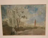 Seymour Remenick, Landscape with Church, Watercolor on paper