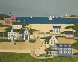 Massachusetts Harbor by American School, Oil on canvas, sold Jun 2025