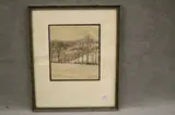 American School, Trees in Winter, 1976, Pencil signed (possible as "N.C
