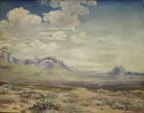 Letha Mary Stewart, April Landscape, *(For restoration), Oil on canvas