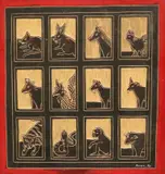American School, 12 Squared Animals, 1980, Linocut