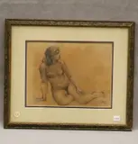 American School, Nude, 1970, Pencil on paper