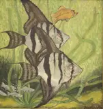 Angelfish by American School, 1934, Oil on canvas, sold Jun 2025