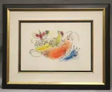 Marc Chagall, L'Accordeoniste (The Accordionist), 1957, Color lithograph on paper out