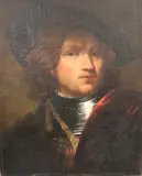 Northern European School, 'Tronie' of a Young Man with Gorget and Beret, Oil on canvas