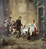 Northern European School, Untitled, Oil board