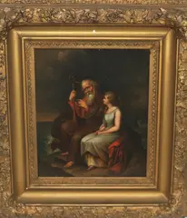 Johann Peter Krafft, Ossian and Malvine, Oil on metal