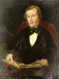 English School, Portrait of Edwin Story of St, Oil on copper
