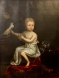 Willem Wissing, Untitled, Elizabeth Brownlow, later Countess of Exeter, as a Child, 18th century oil painting on canvas of Elizabeth Brownlow, later Countess of Exeter (1681