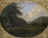 American School, New York State's Adirondacks, Oil on board