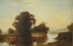 Robert Seldon Duncanson, Ohio River Valley landscape, Oil on canvas