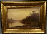 American School, Hudson River Landscape, Oil on canvas