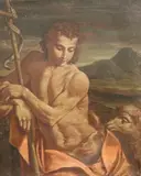Continental School, Saint John the Baptist in the Wilderness, Oil on canvas