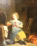 British School, The Little Coquette, Oil on board
