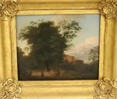 British School, Children Playing in the Late Afternoon, Oil on canvas