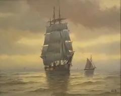 Sten Bille, Danish Seascape, Oil on canvas