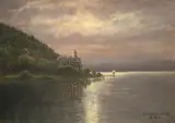 Franz Otto Wieduwilt, Coastal Scene, 1919, Oil on canvas, signed and dated {1919}