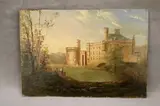 Scottish School, View of Dalhousie Castle, Oil on board