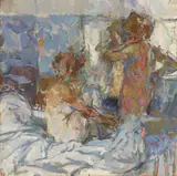 Bernard Dunstan, Untitled, oil on canvas 112 x 112cm Exhibited: Royal Academy