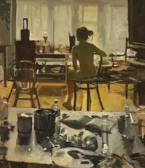Ken Howard, Untitled, oil on canvas 63 x 54cm .