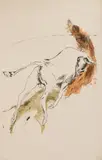 Elisabeth Frink, Untitled, 1967 lithograph in colours