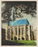 John Piper, Untitled, Oxford' (Levinson 269) screenprint in colours